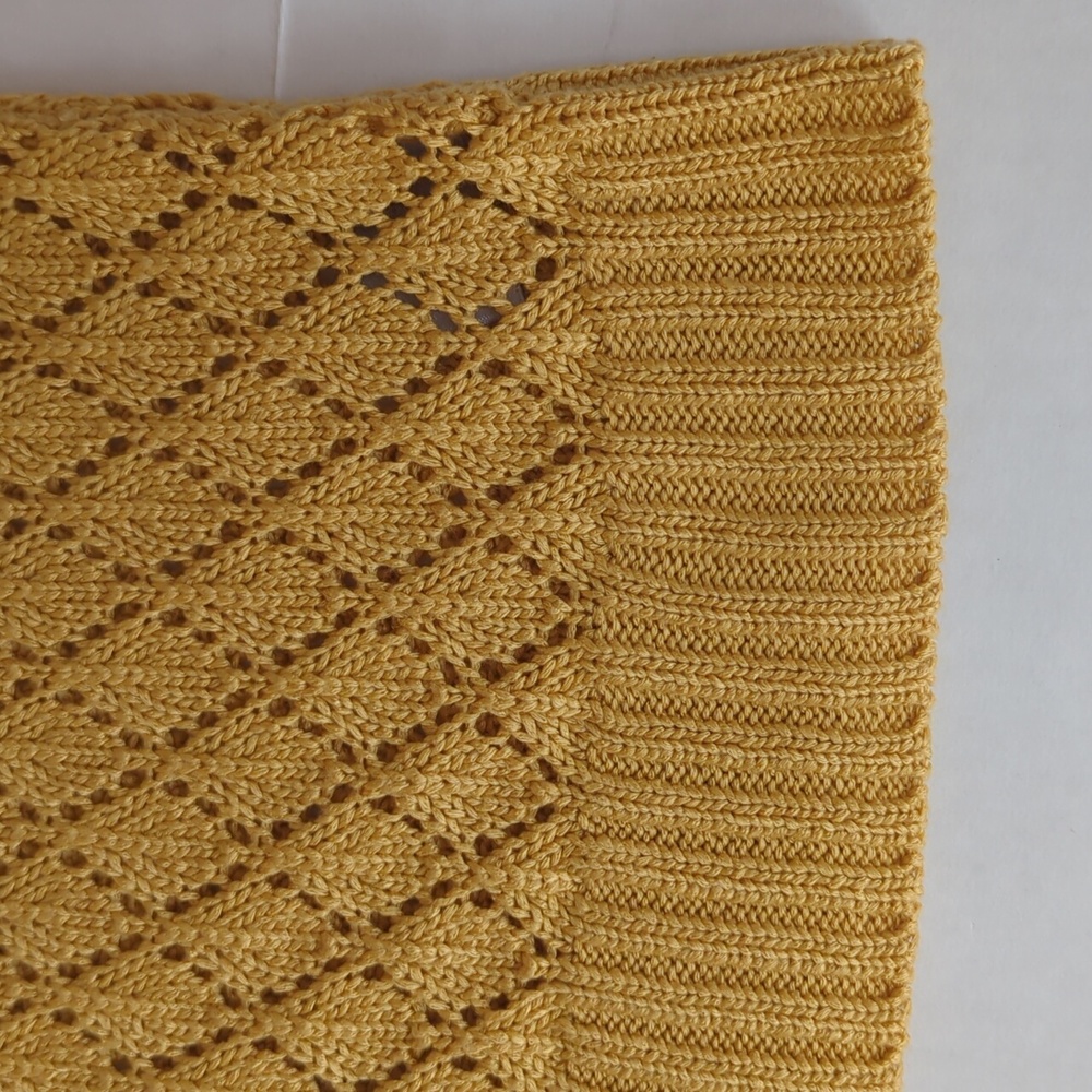 Marled Reunited Clothing Acrylic Longline Open Cardigan Sweater MEDIUM Yellow - Picture 10 of 15